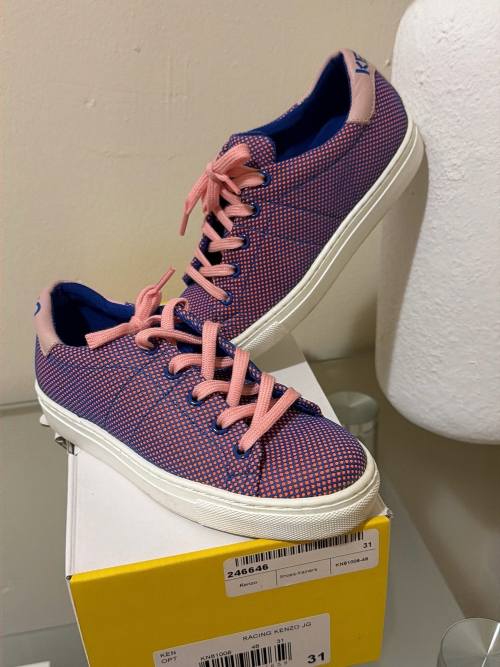 Kenzo Pink and Purple Mesh Low-Top Sneakers

Only used once: